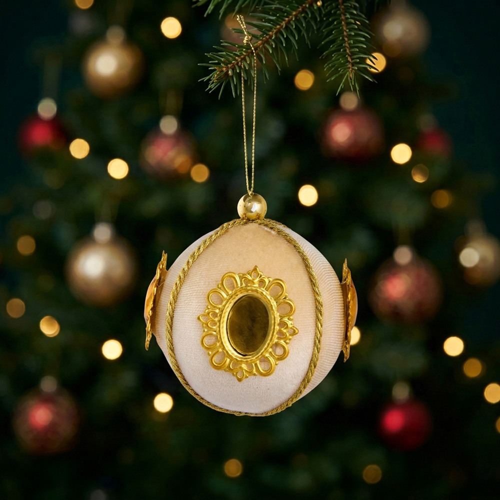 Beaded Velvet Bauble Image 3