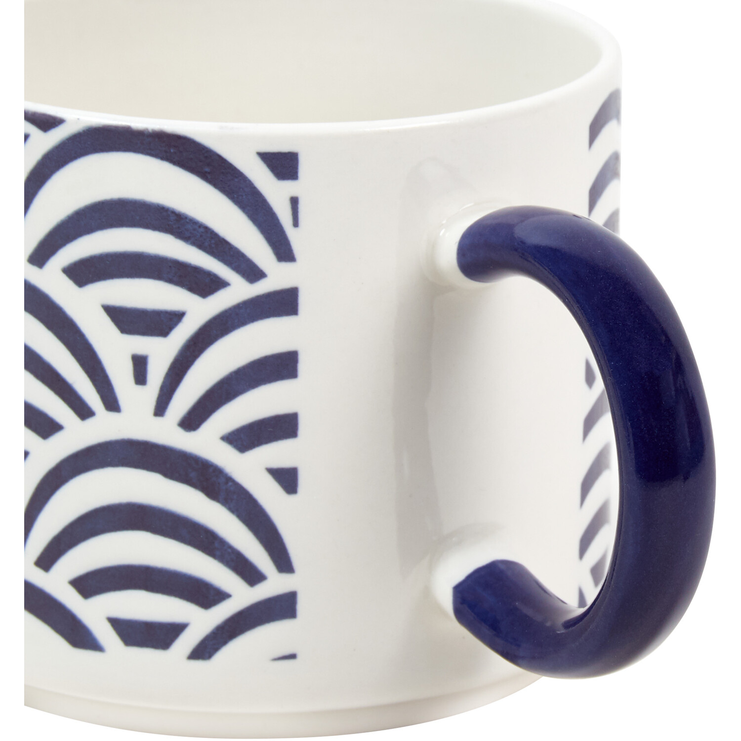 Coloured Handle Mug - Blue Image 5