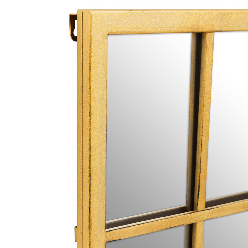 Premier Housewares Charlene Brushed Gold Finish Rectangular Wall Mirror Image 3