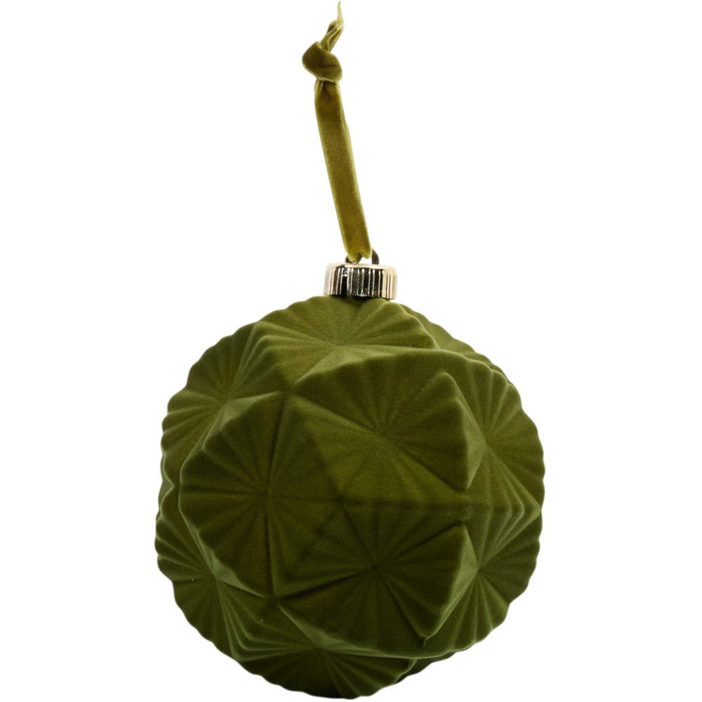 Pack of 3 Flocked Baubles Image 7