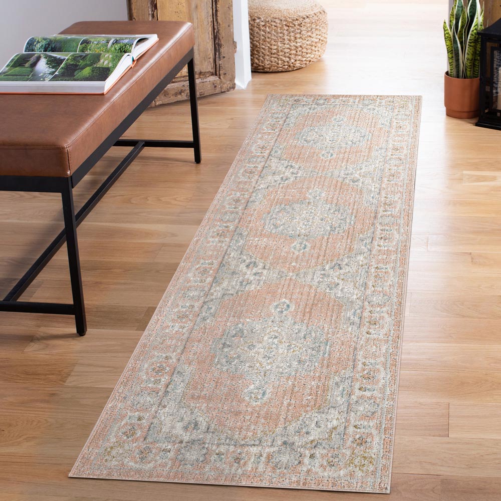 Desire Rugs Maia Coral Orchid Floral Non Slip Rug 160 x 240cm Image 5