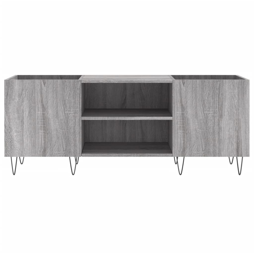 vidaXL 2 Shelf Grey Sonoma Record Cabinet Image 4