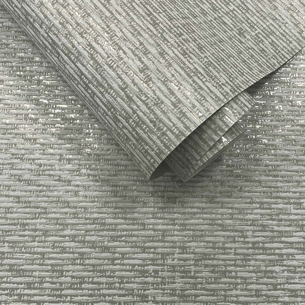 Holden Decor Twill Weave Grey Wallpaper Image 2