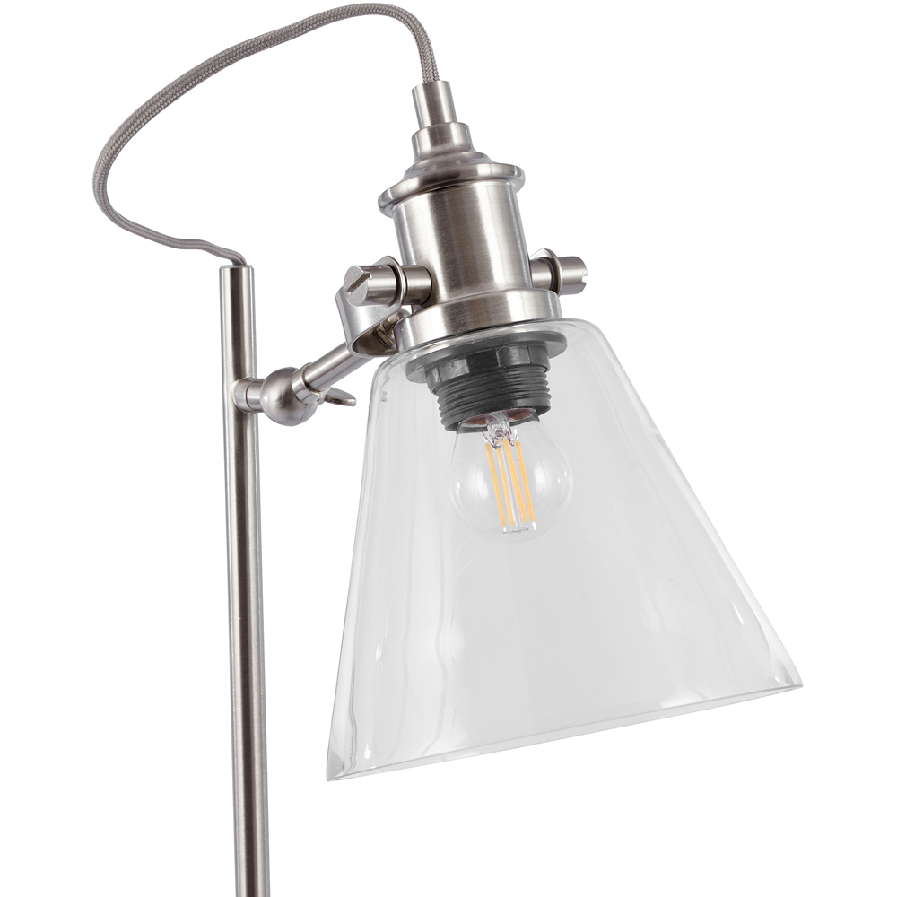 Pacific Lifestyle Chaplin Curved Glass Shade Concrete and Brushed Chrome Table Lamp Image 3