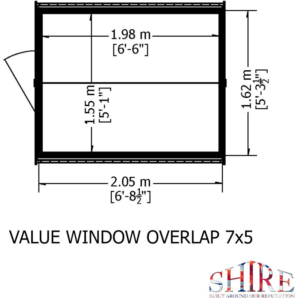 Shire 7 x 5ft Dip Treated Overlap Shed Image 9