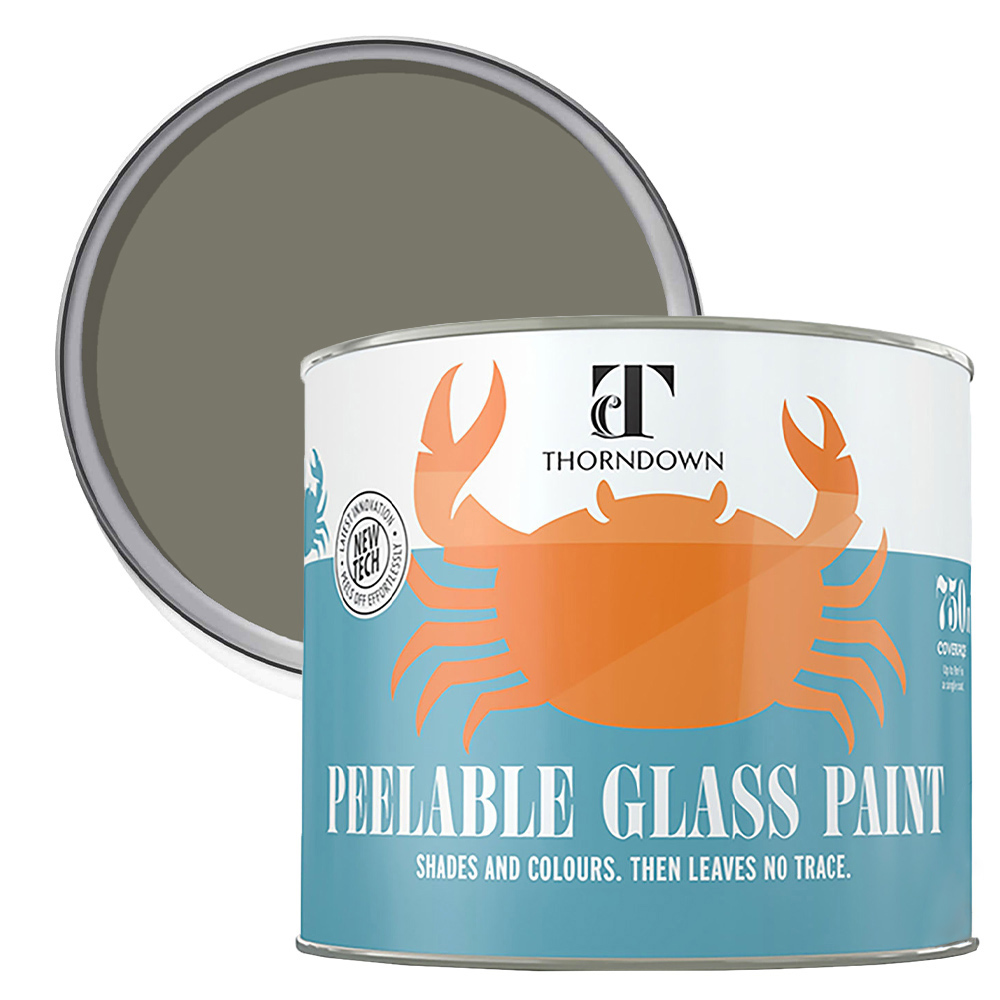Thorndown Dormouse Grey Peelable Glass Paint 750ml Image 1