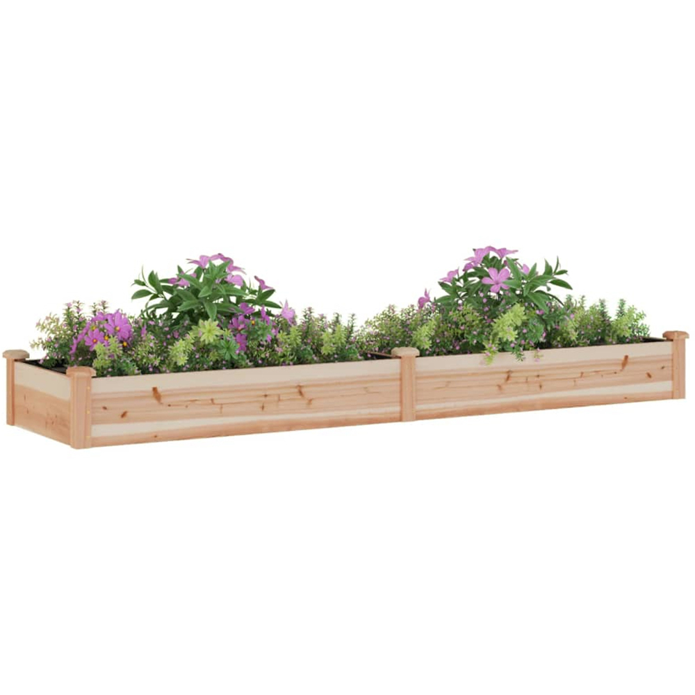 vidaXL Brown Solid Fir Garden Raised Bed 240 x 60 x 25cm Image 2