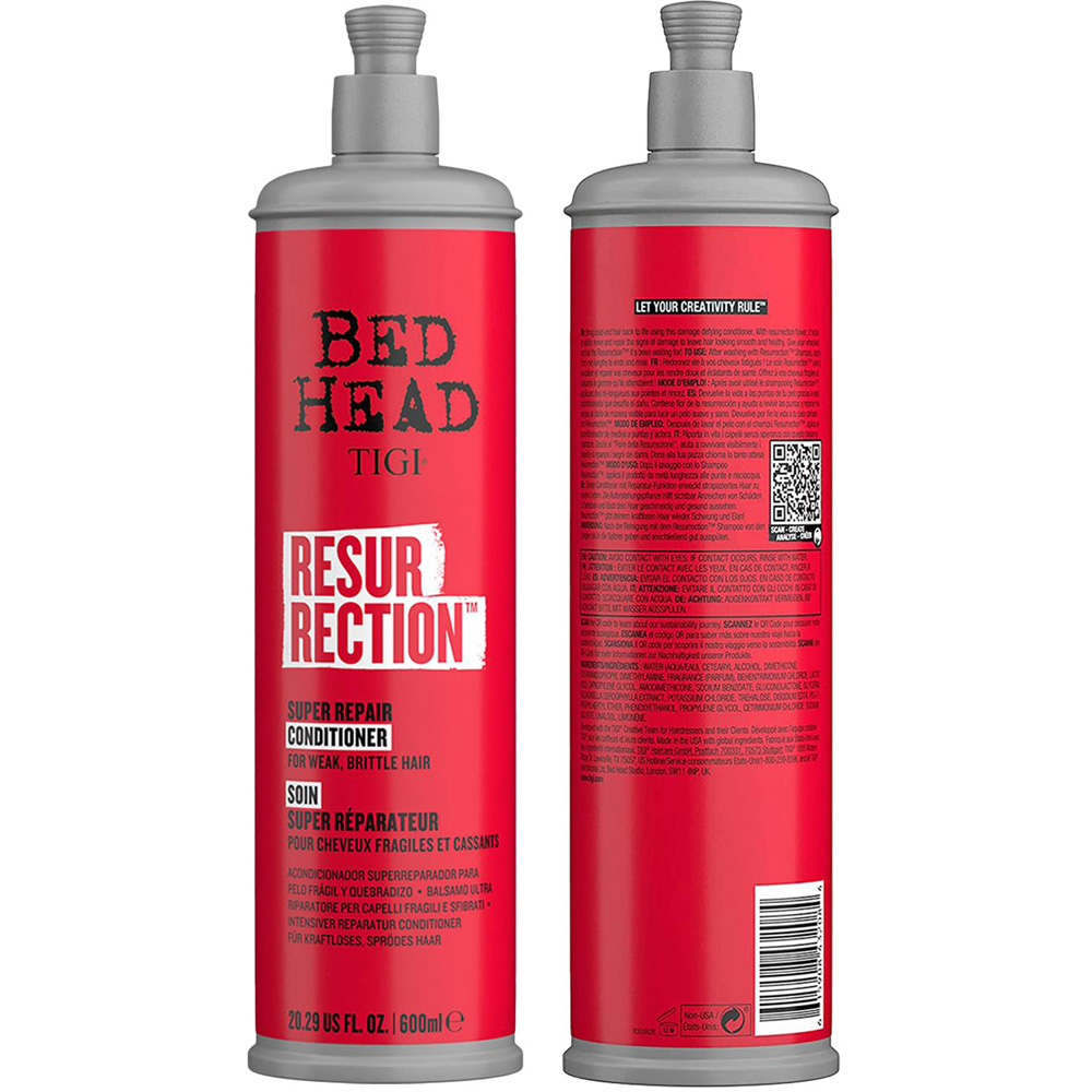 TIGI Bed Head Resurrection Damaged Hair Deep Care Repair Conditioner 600ml Image 3