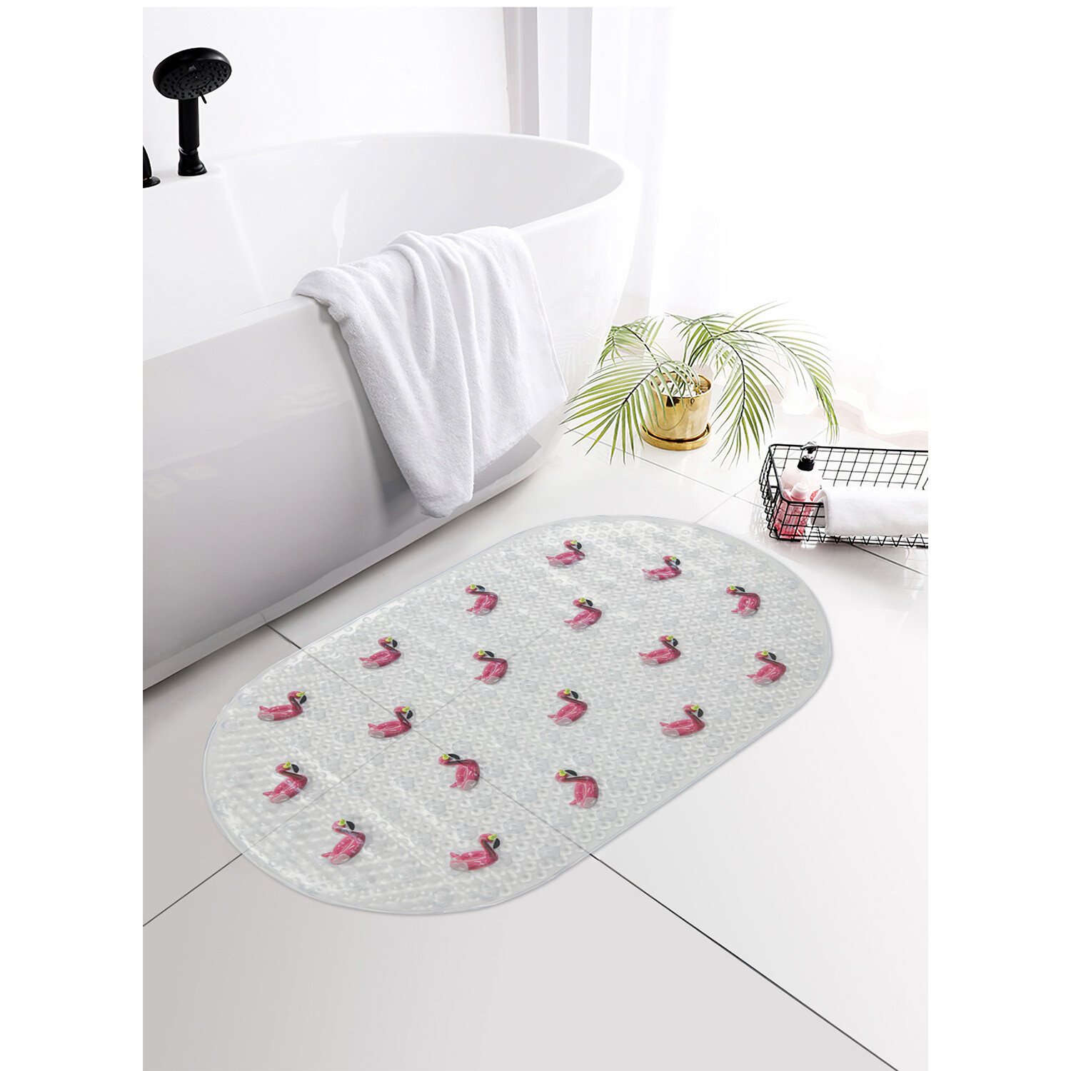 Flamingo PVC Bath Mat Image 2