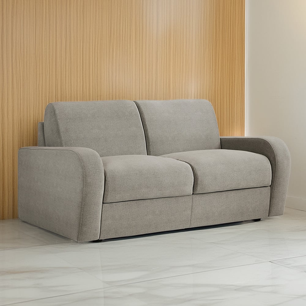 Jay-Be Deco 2 Seater Brushed Twill Smoke Sofa Bed with e-Sprung Mattress Image 1