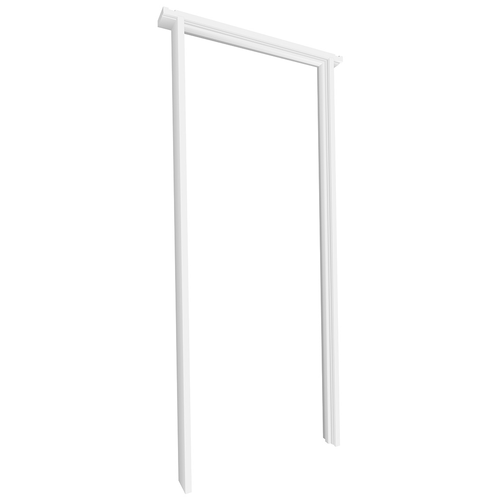 JB Kind Trenched Hardwood White Primed FD30 Fire Internal Door Lining Set 2070 x 108mm Image 1