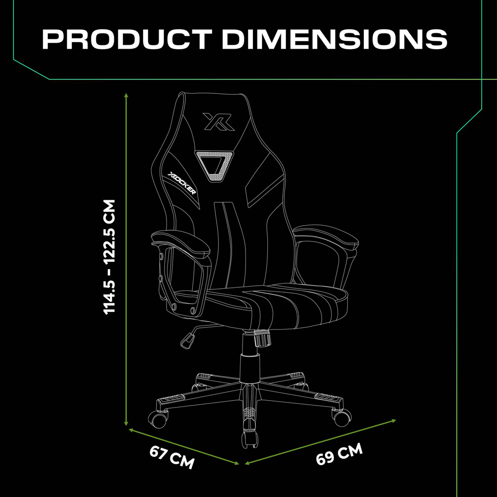 X Rocker Tempest Green Office Gaming Chair Image 7