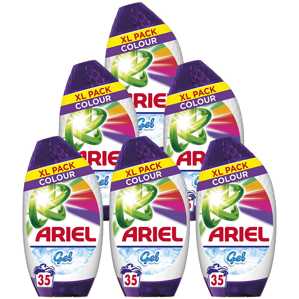 Ariel Colour Washing Liquid Laundry Detergent Gel 35 Washes Case of 6 x 1.23L Image 1