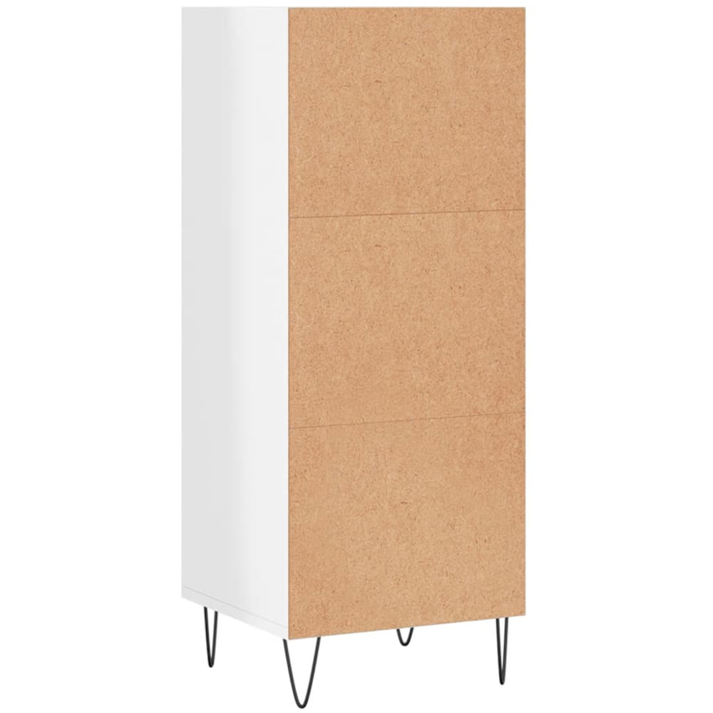 vidaXL 3 Shelf High Gloss White Sideboard Image 6