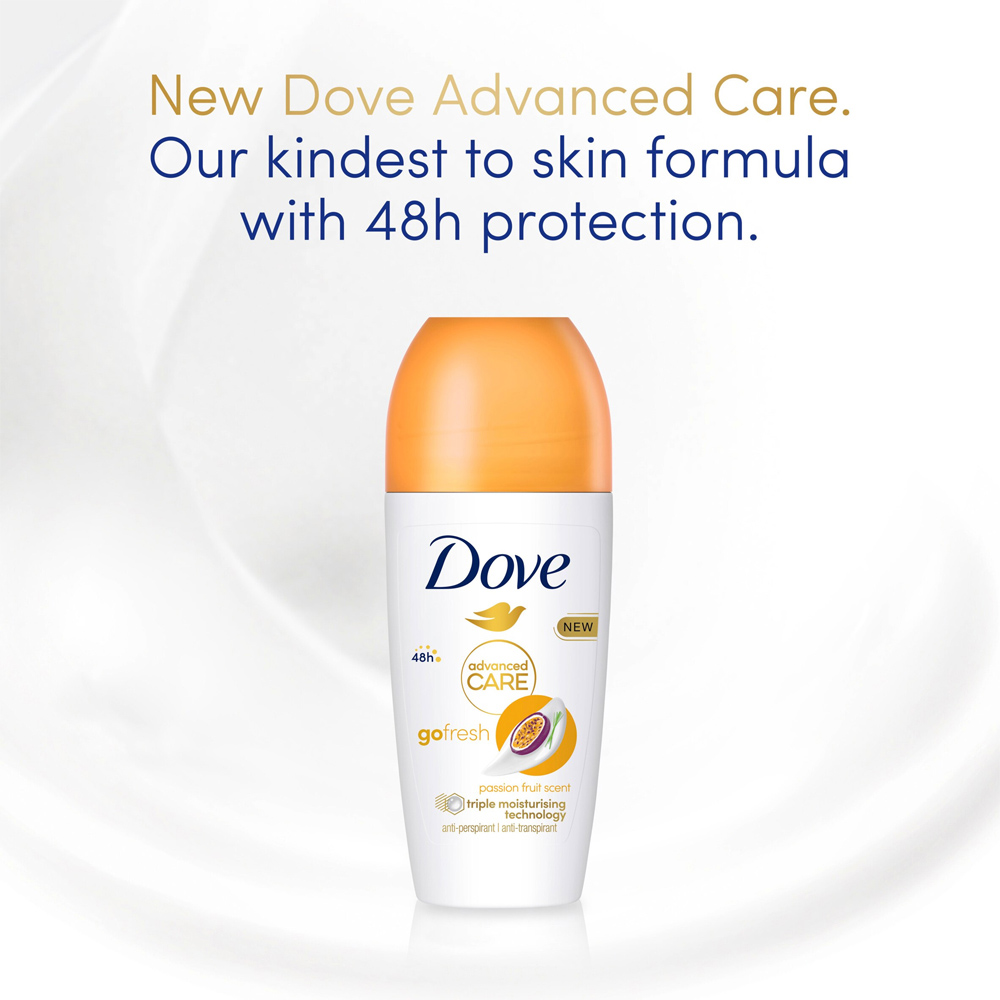 Dove Advanced Care Go Fresh Passion Fruit Scent Anti-Perspirant Deodorant Roll On 50ml Image 6