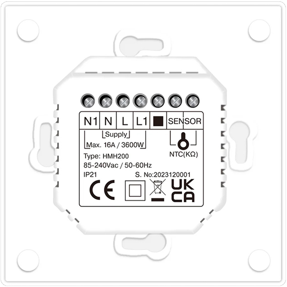 HeatMyHome White 16A Electric Underfloor Heating Controller Image 3