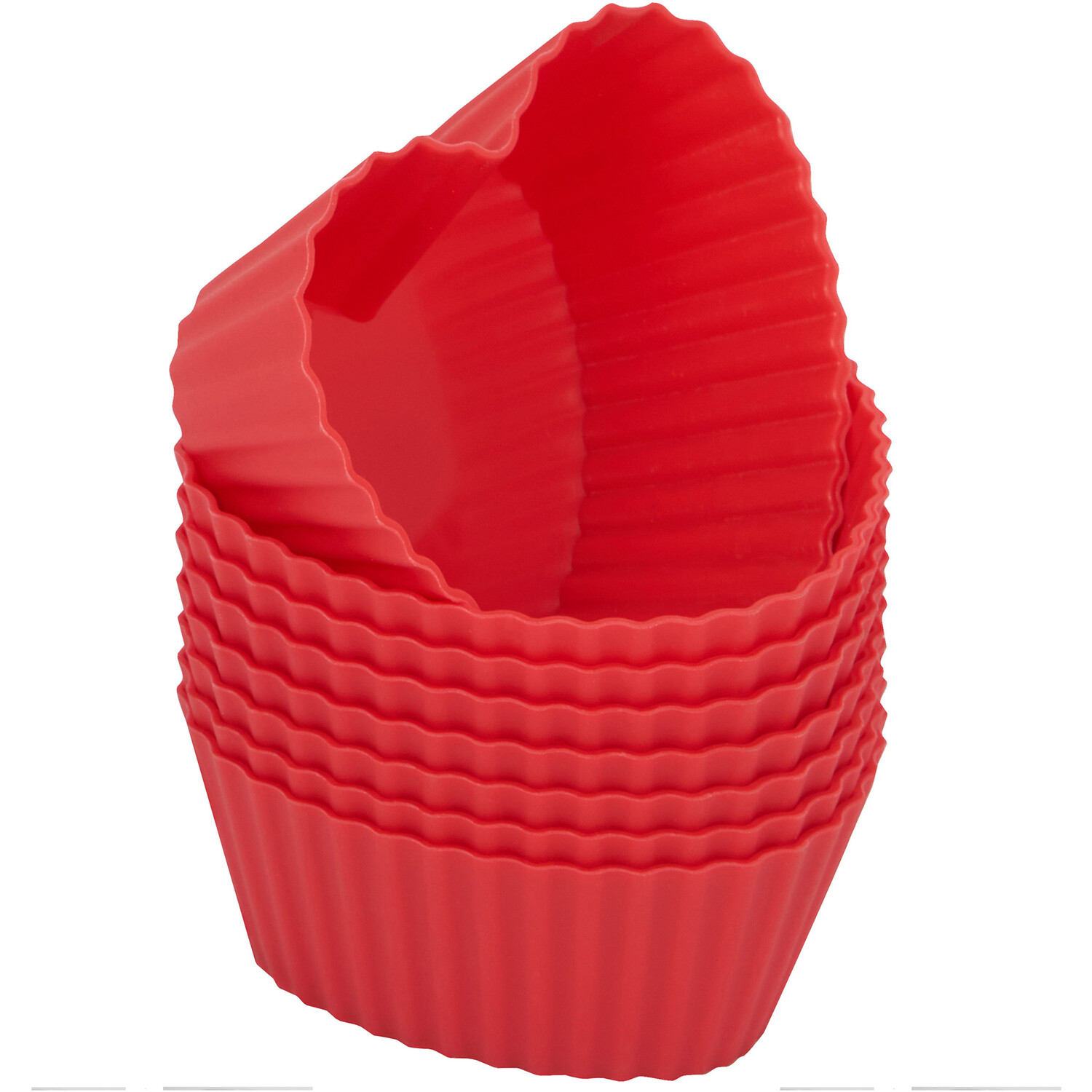 Pack of 10 Heart Cupcake Moulds - Red Image 3