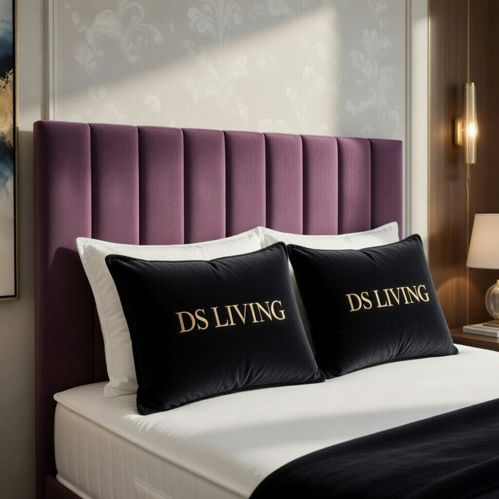 DS Living Aria Single Pink Plush Ottoman Bed Image 3