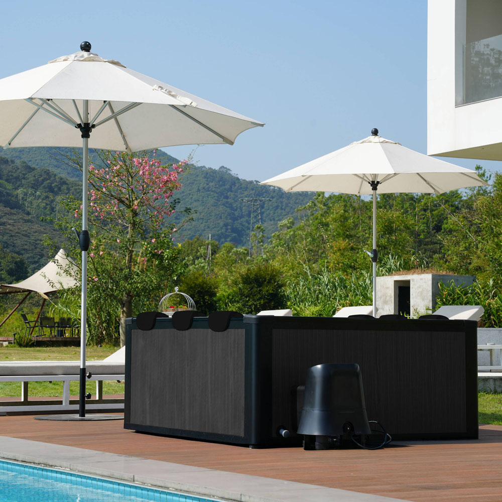 Wave Spas Adriatic 6 Person Black Wood Square Frame Hot Tub Image 5