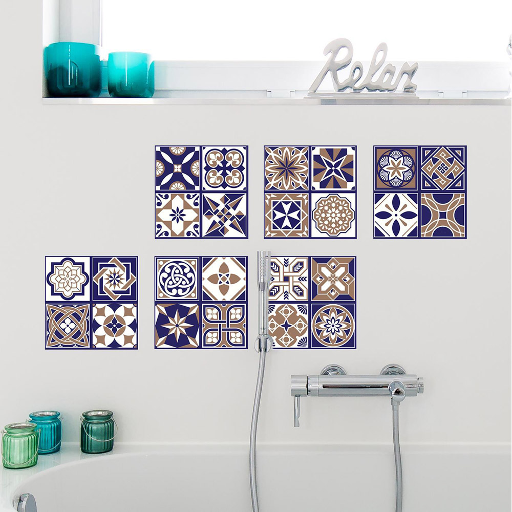 Walplus Royal Tiles Deep Blue Tile Sticker 12 Pack Image 4