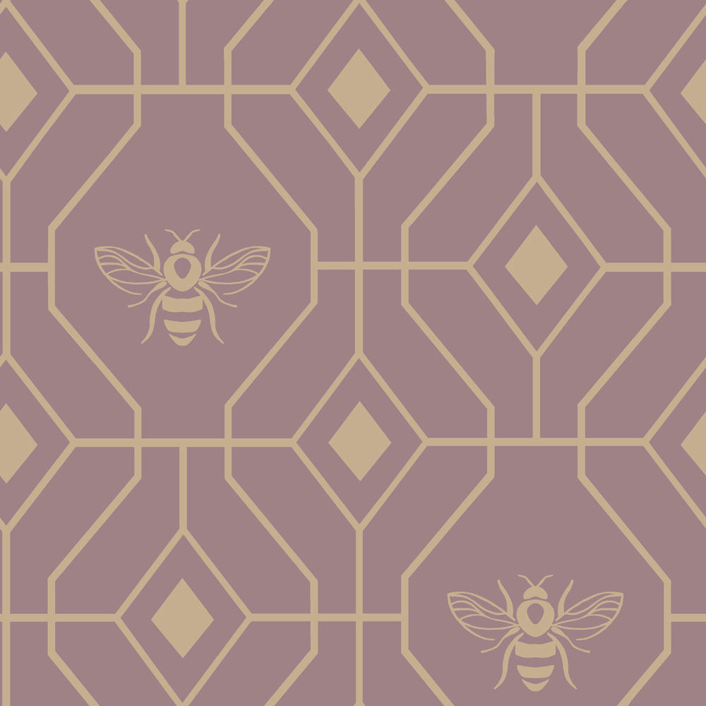 furn. Bee Deco King Size Blush Duvet Set Image 6