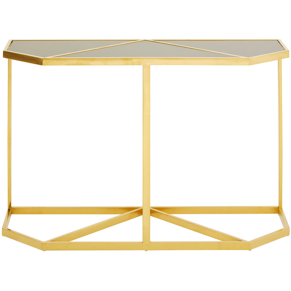 Premier Housewares Black Tempered Glass Top Console Table Image 2