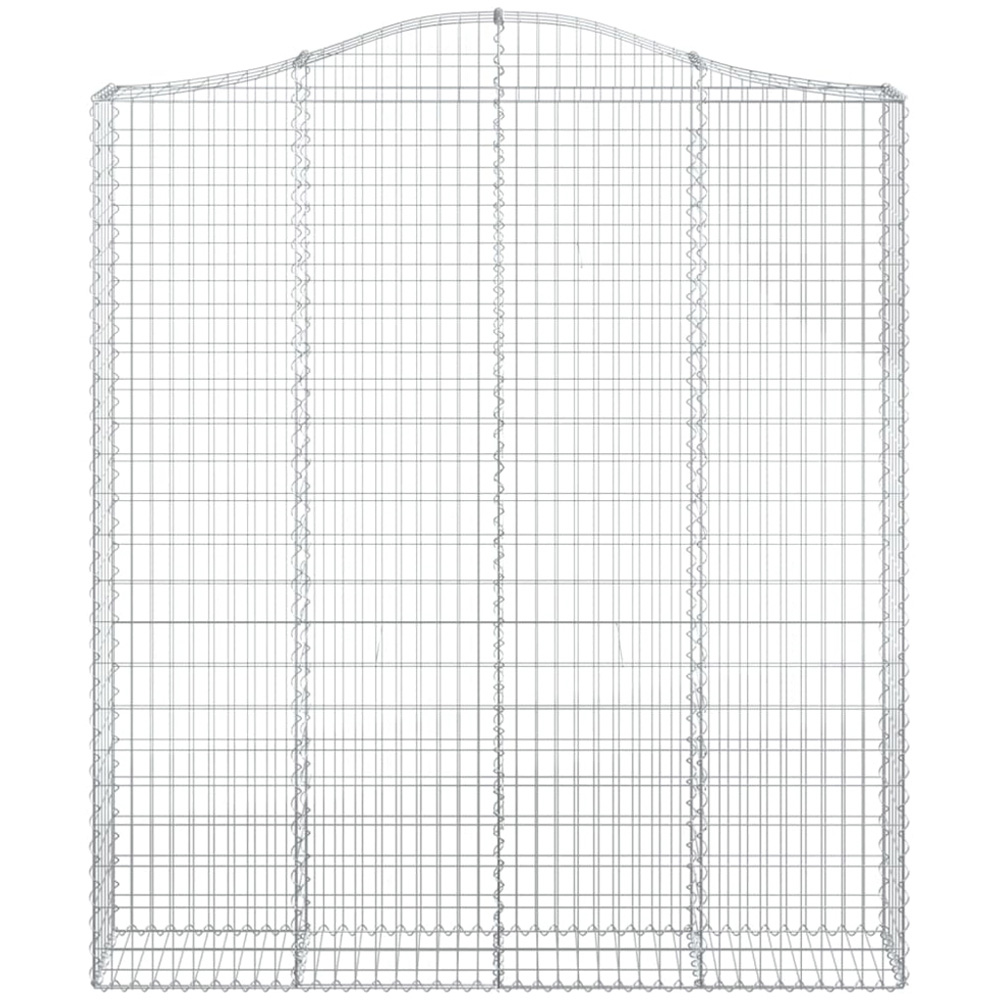 vidaXL Silver Galvanised Iron Gabion Basket 200 x 30 x 220/240cm 2 Pack Image 2