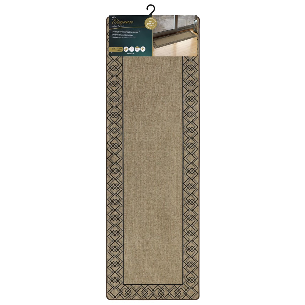 JVL Elegance Diamond Border Runner 50 x 150cm Image 3