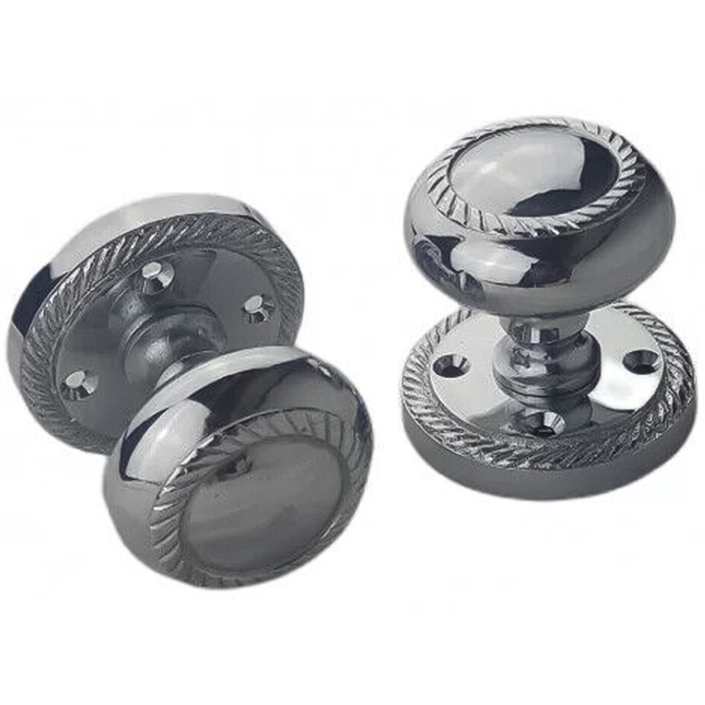 Golden Grace Georgian Polished Chrome Mortice Sprung Door Knob 2 Pack Image