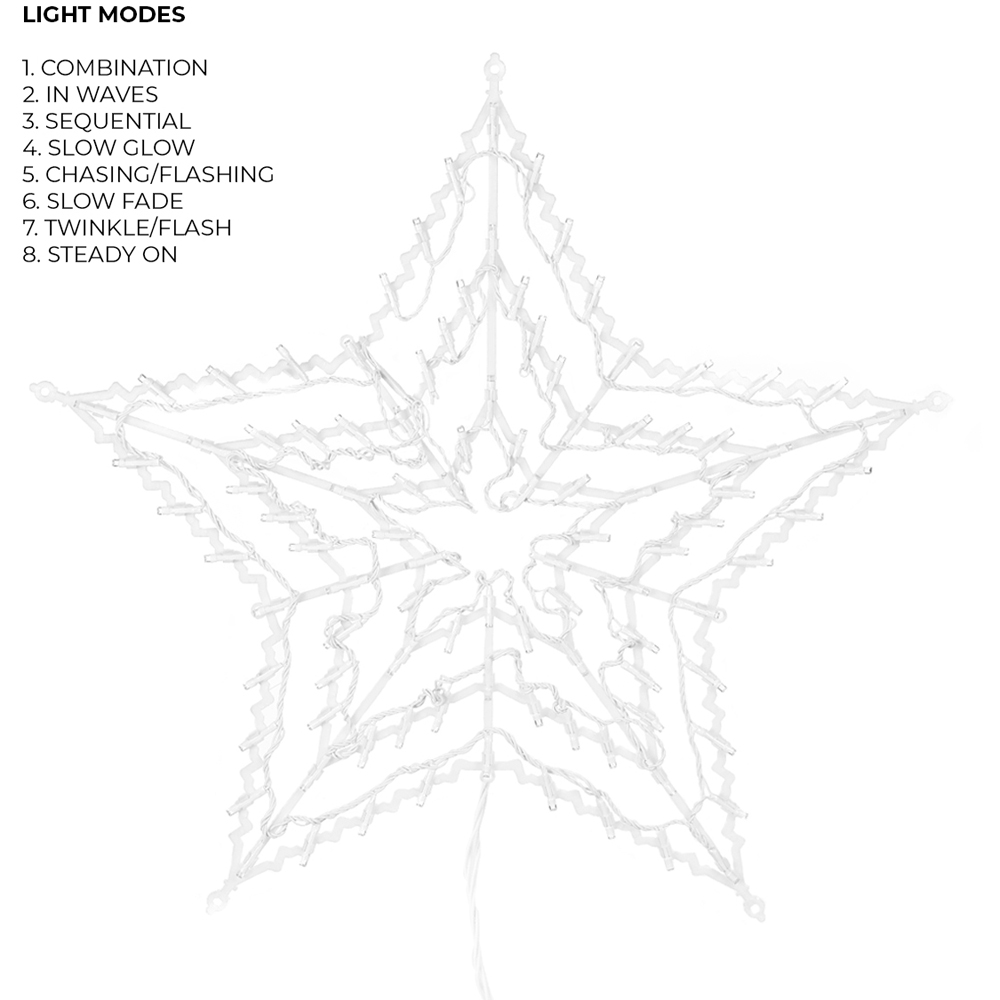 The Christmas Workshop 35 Multicolour LED Star Silhouette Light Image 5