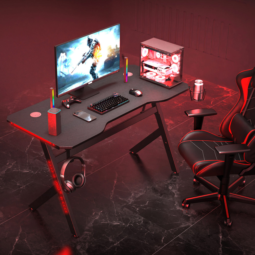 Neo Model 1 Gaming Desk with LED Lights Image 5