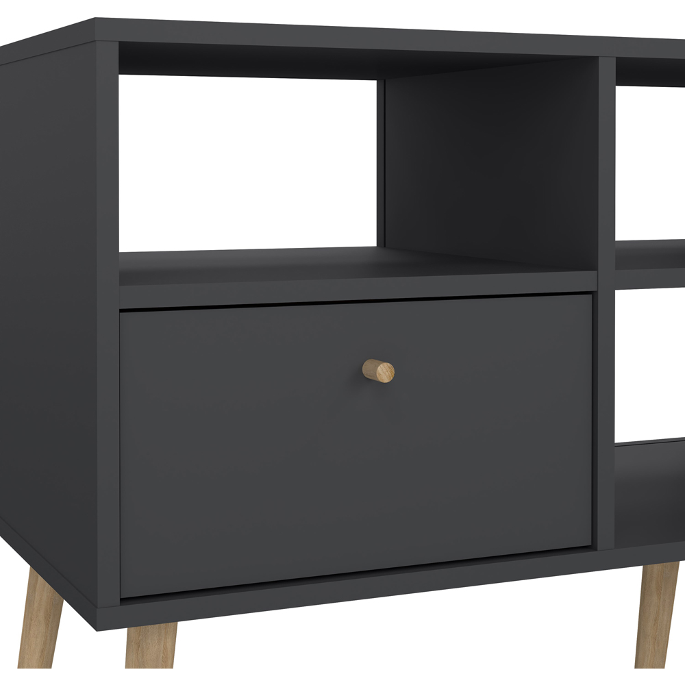 Florence Cumbria 2 Drawers Dark Grey TV Unit Image 8