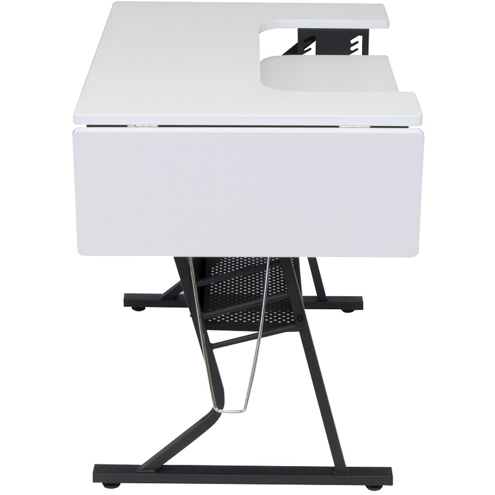 Sewing Online 13367 Single Shelf White and Black Small Hobby and Sewing Table Image 3