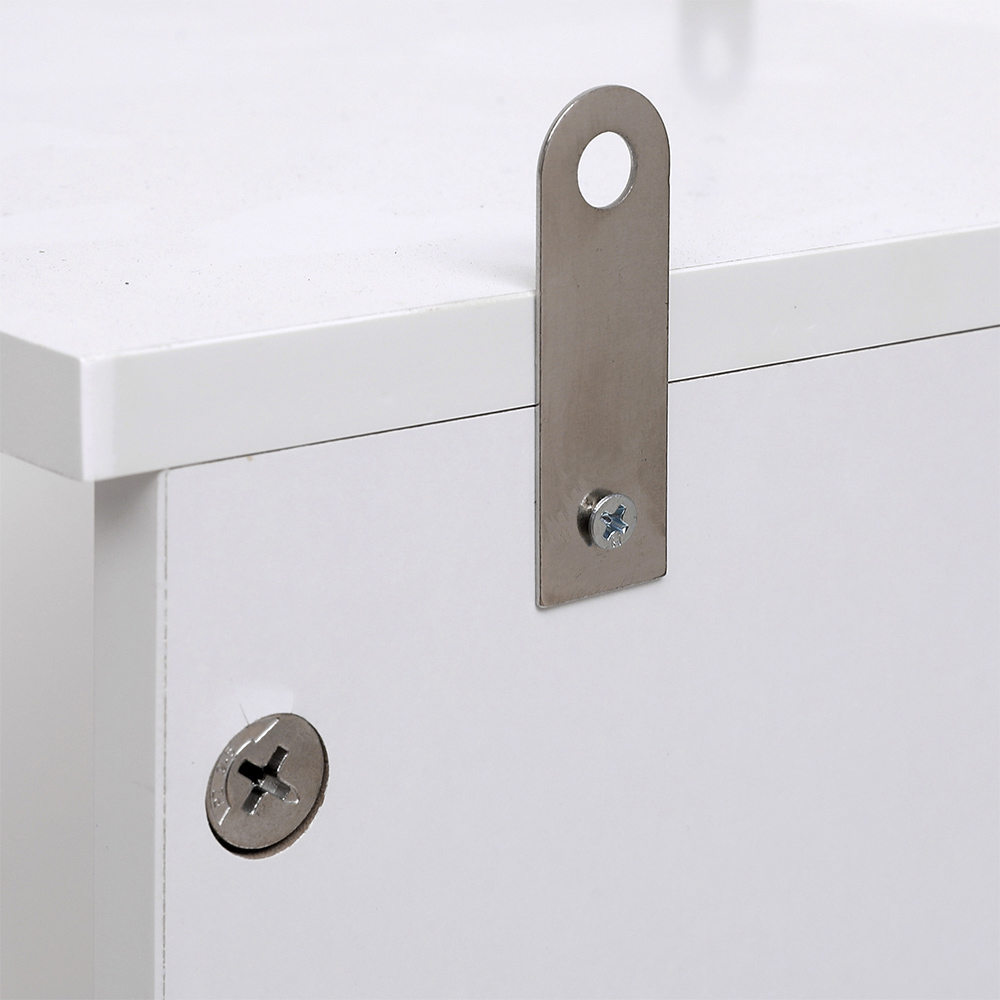 Home Source White Corner Storage Shelf Image 5