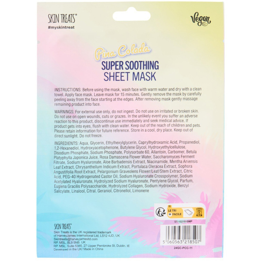 Pina Colada Cocktail Sheet Mask Image 2