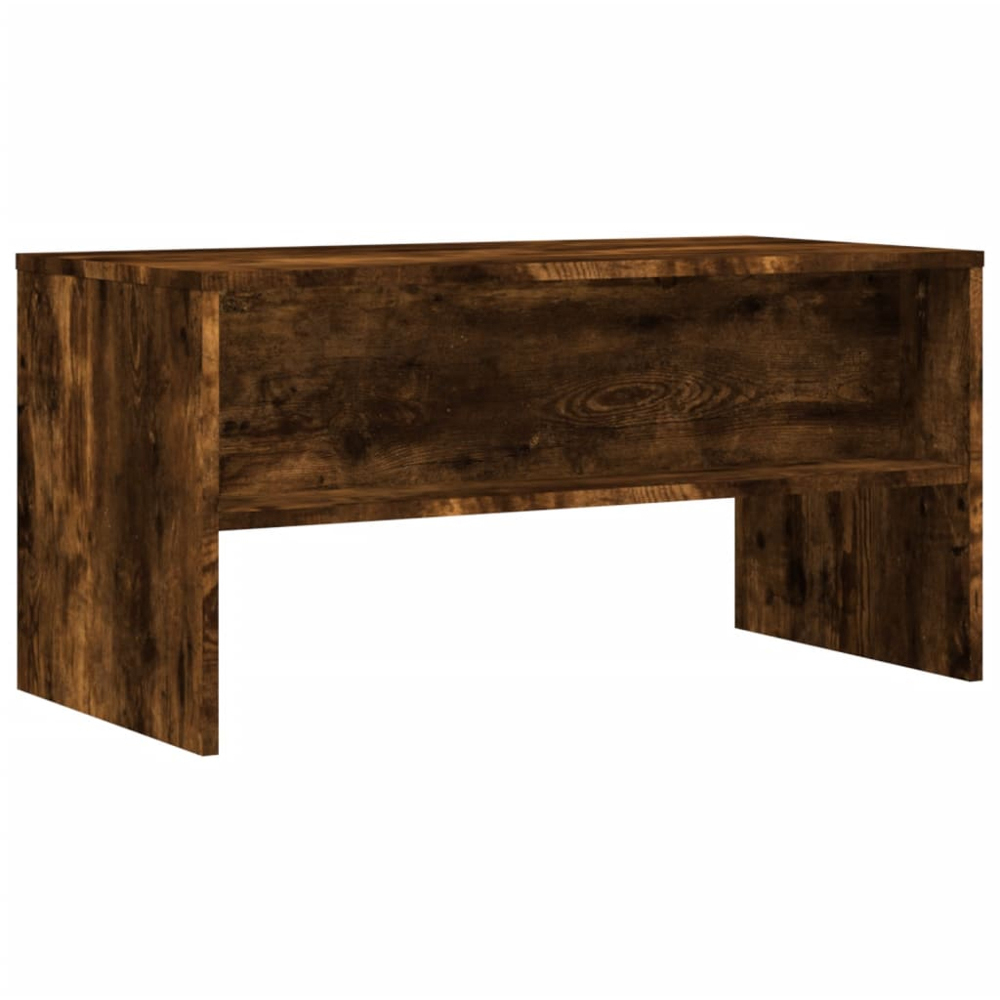 vidaXL Single Shelf Smoked Oak TV Cabinet Image 6