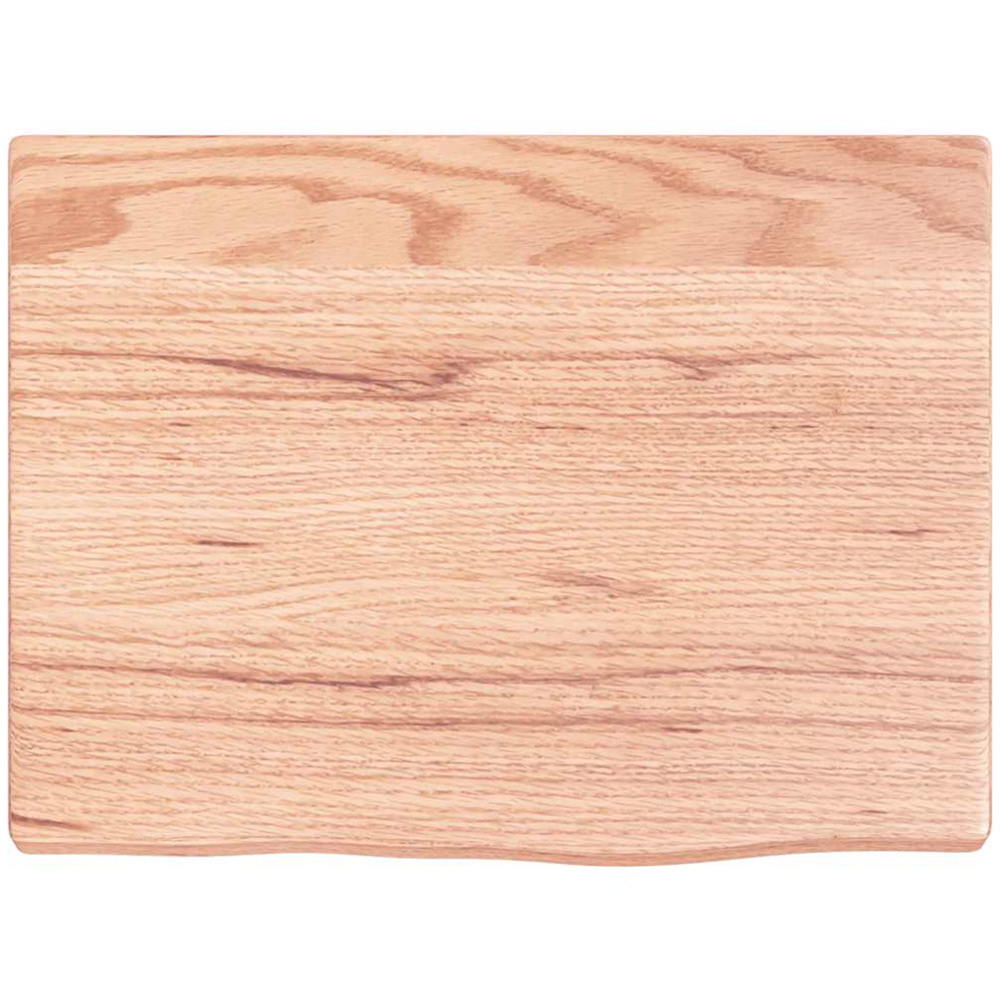 vidaXL 40cm Treated Solid Oak Wood Floating Wall Shelf Image 3