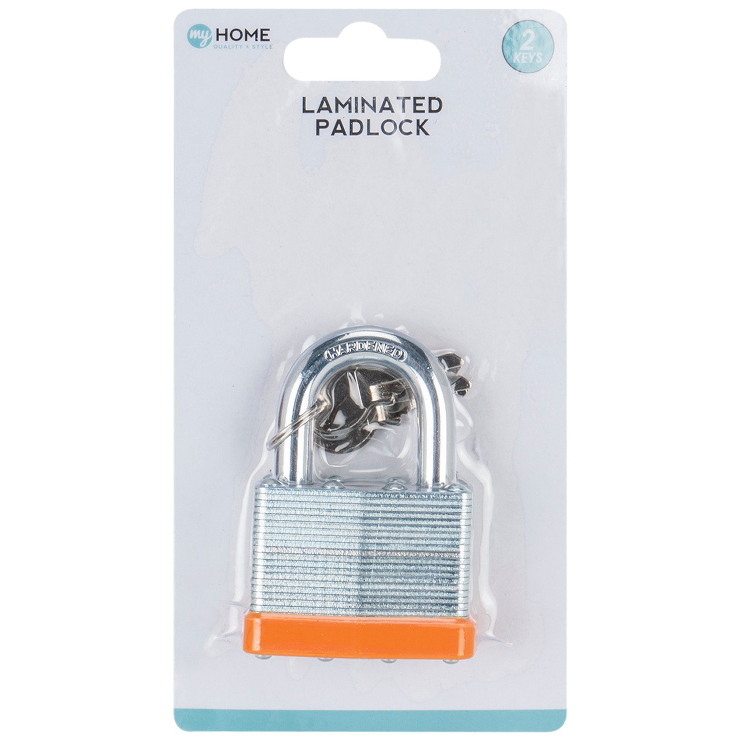 My Home Large Brass Stainless Steel Laminated Keyed Padlock Image