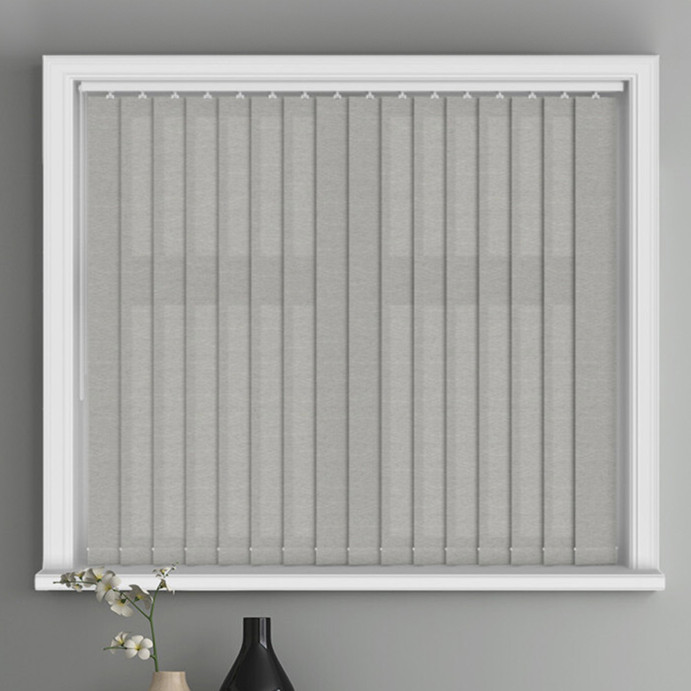 Polyester Vertical Blinds Grey 1.83 x 2.29m Image 1