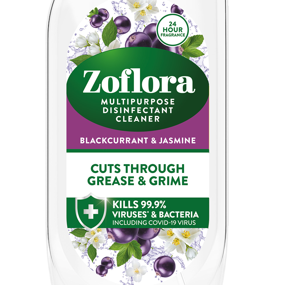 Zoflora Power Blackcurrant and Jasmine Multipurpose Disinfectant Cleaner 800ml Image 3