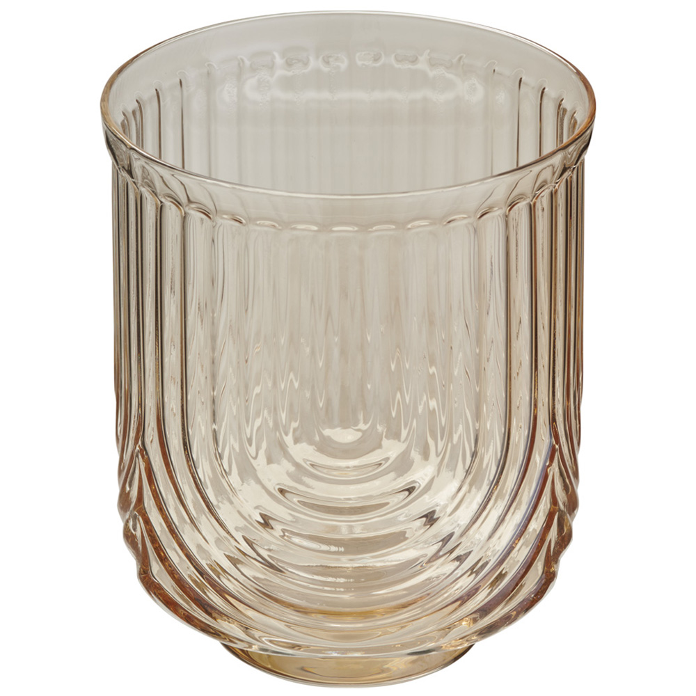 Wilko Ribbed Arch Glass Tumbler 400ml Image 2