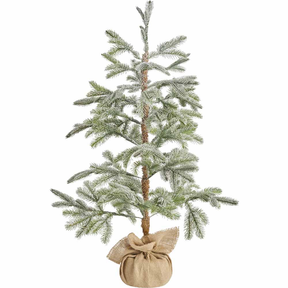 Wilko 3ft Slim Hessian Wrapped Base Artificial Christmas Tree Image 1