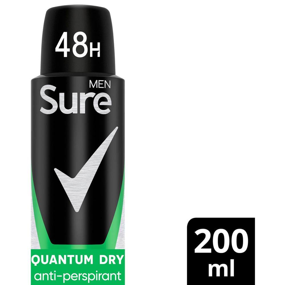 Sure Men Quantum Dry Antiperspirant Aerosol 200ml Image 3