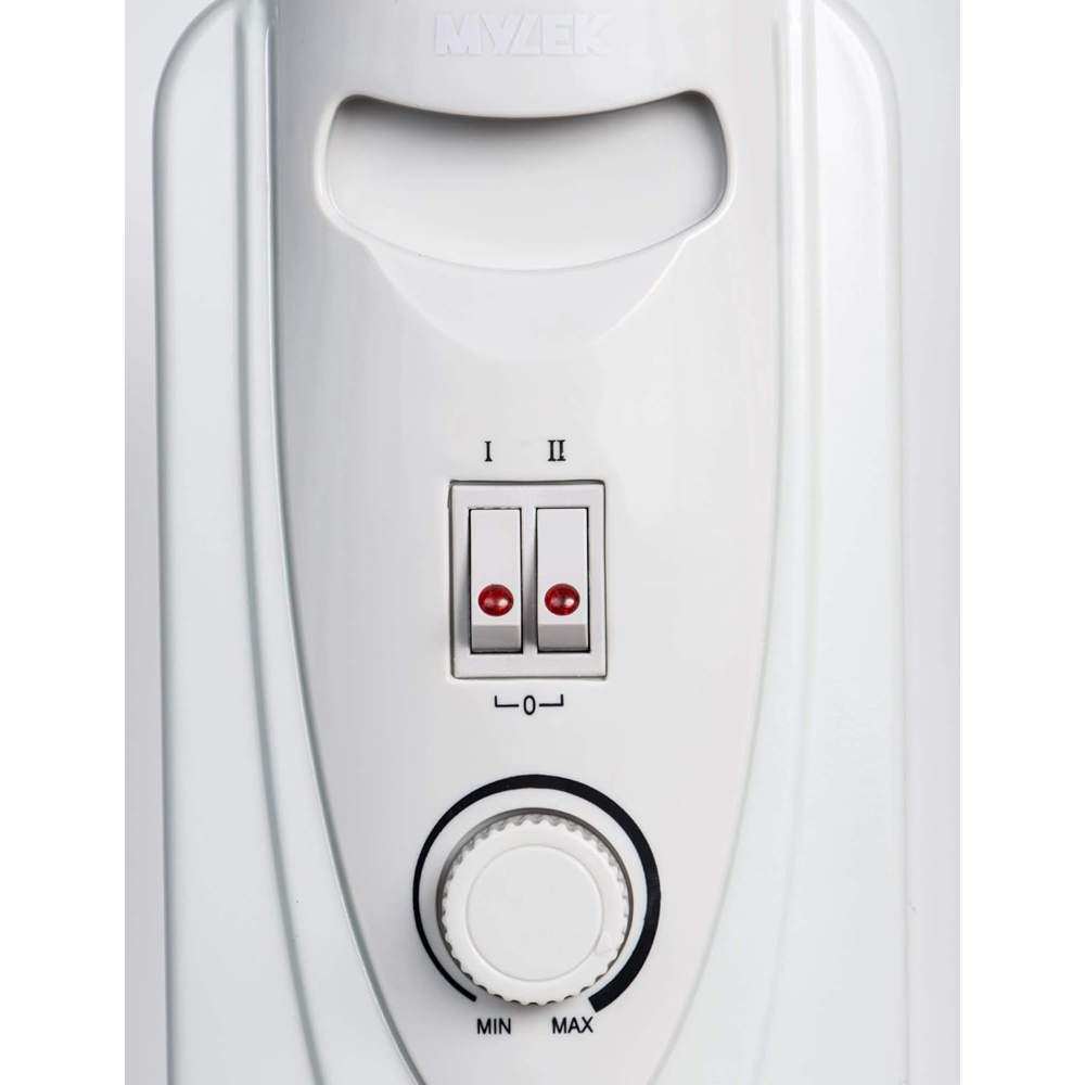 Mylek White Oil Filled Heater with Adjustable Thermostat 2500W Image 3