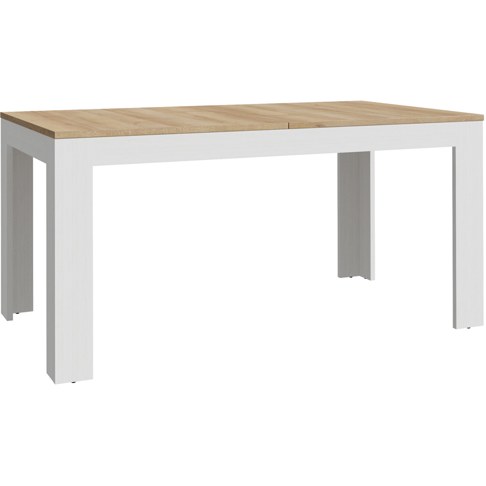 Florence Bohol 4 Seater Extending Dining Table Riviera Oak and White Image 2