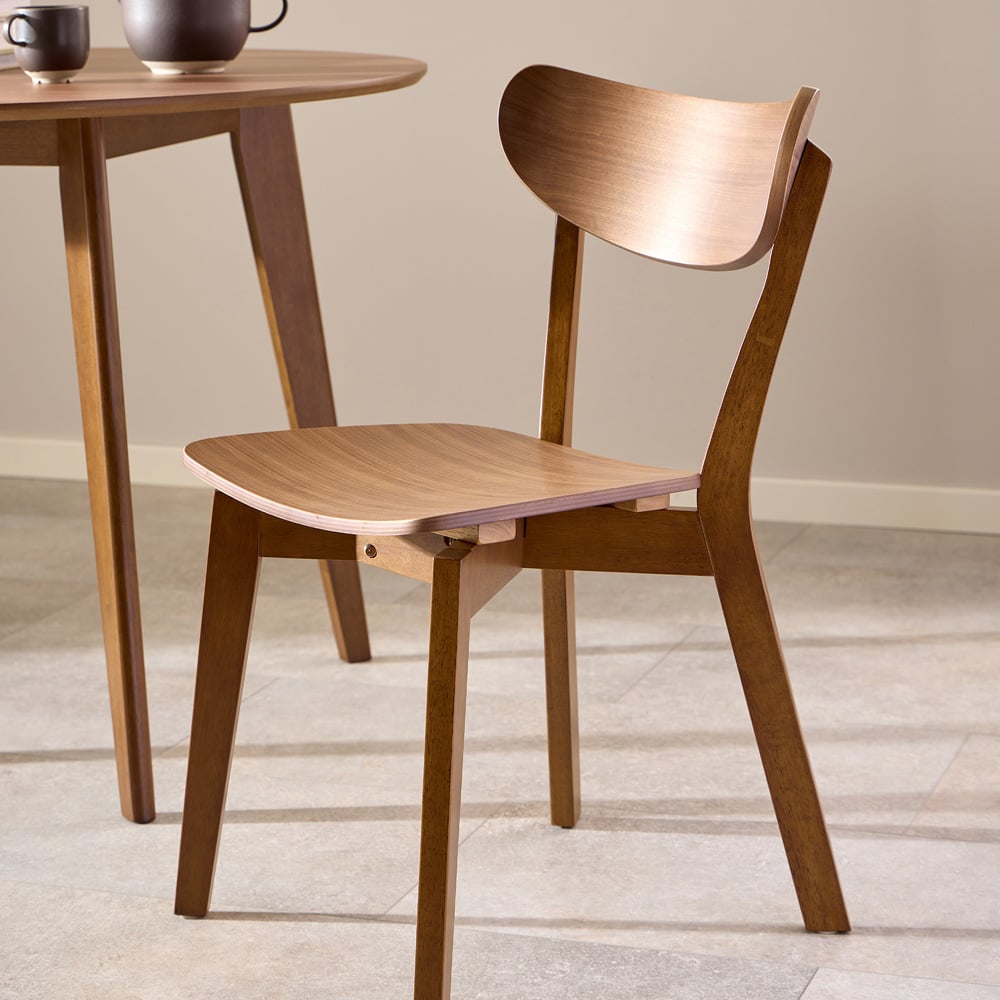 Florence Roxby 4 Seater 120cm Round Dining Table Walnut Image 8