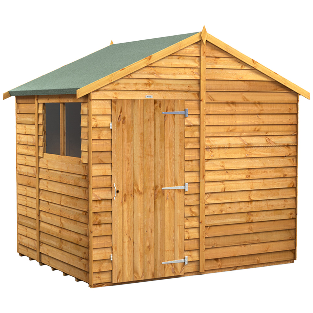 Power 6 x 8ft Overlap Apex Garden Shed Image 1