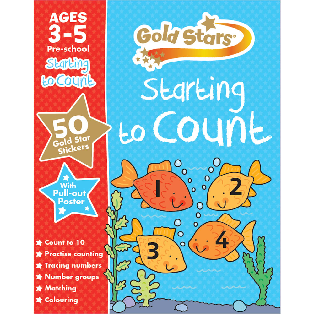 Gold Stars Pre School Starting to Count Workbook Ages 3-5 Image