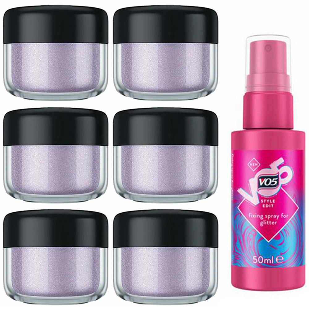 VO5 Violet Powder Hair Glitter with Fixing Spray 6 Pack Image 1