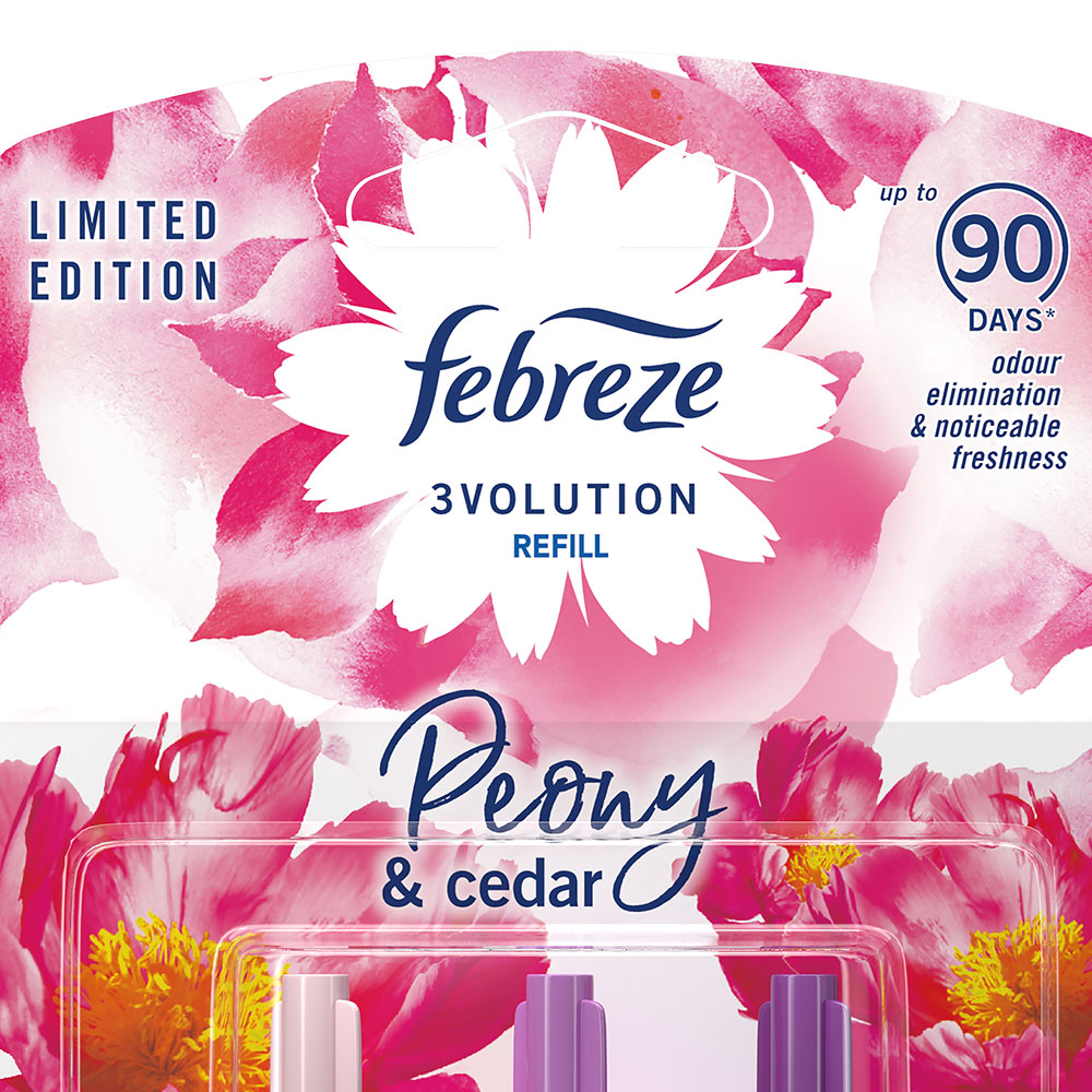 Febreze 3Volution Peony and Cedar Air Freshener Refill 20ml Image 2